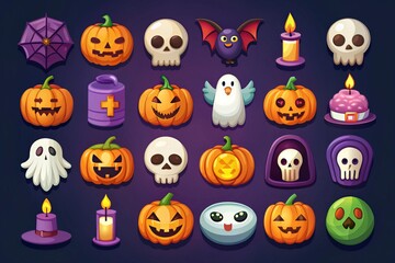 spooky halloween icons