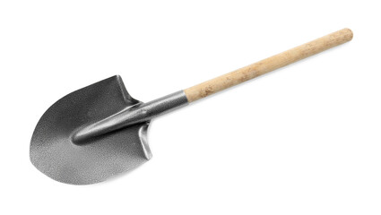 One camping shovel isolated on white. Hand tool