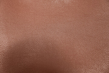 Fototapeta premium Brown leather, closeup view of material texture