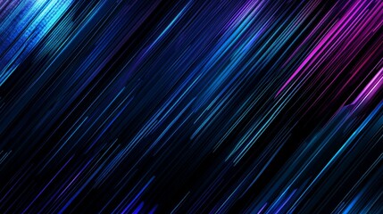 Abstract neon lines with dynamic motion in dark background