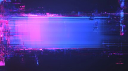 Abstract futuristic background with neon colors and glitch effects