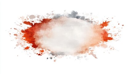 Abstract watercolor splash in vibrant colors with a soft center, perfect for backgrounds or artistic projects.