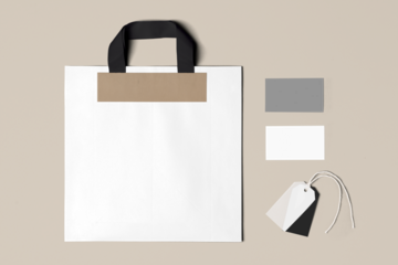 Corporate identity png, transparent mockup, professional branding, flat lay design