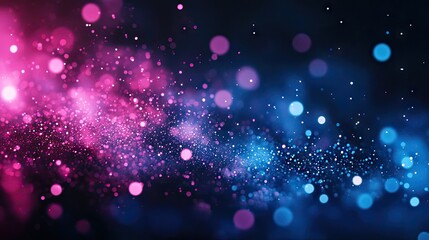 abstract background, blue and magenta and white shine, black background