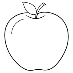 minimalist vector Illustration of an apple on Transparent Background