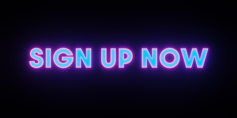 Sign up now, ext illuminated in purple and blue. Register subscribing, booking, option, chance, forum, internet.