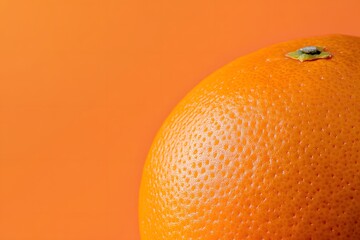 Close-up of an orange against an orange background.