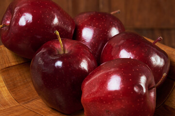 Red apple, striking fruit with an intense color and extraordinary flavor.