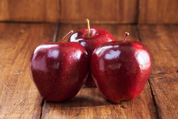 Red apple, striking fruit with an intense color and extraordinary flavor.