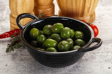 Green marinated Italian Selezione olives