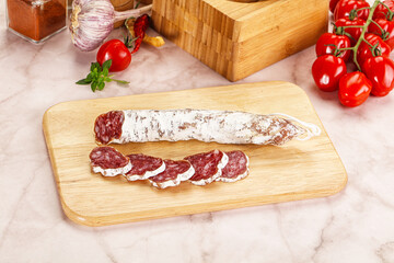 Spanish dry pork sausage Fuet