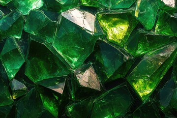 Obraz premium Green Glass Close-Up