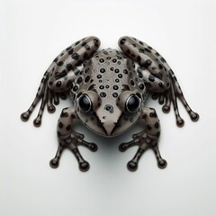Obraz premium whole view of a frog on white background , view from above.