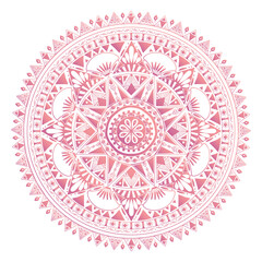 Png pink boho mandala design element, transparent background