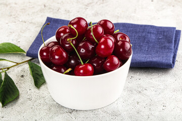 Ripe sweet and juicy cherry