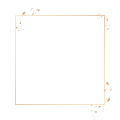 Frame png festive golden design with space for text