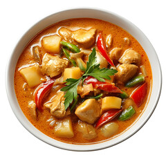 Authentic Thai Massaman Curry with Chicken,Potatoes and Vegetables