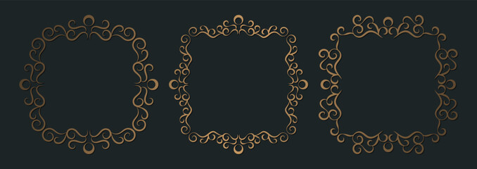 Luxury vintage ornamental frame collection