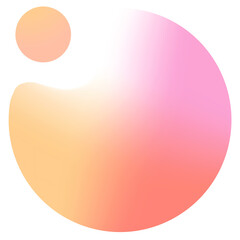 Colorful round gradient element transparent png