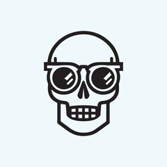 Monochrome Skull Illustration