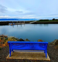bench in the park on the bay
