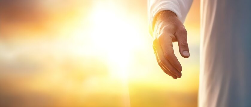 Faithful anticipate the return of Jesus Christ and His divine majesty. Concept Return of Jesus Christ, Divine Majesty, Faithful Anticipation, Spiritual Hope, Religious Beliefs