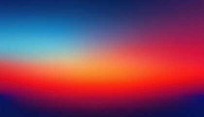 Naklejka premium Serene Gradient Horizon Background Wallpaper. Soft Transition from Vibrant Red to Tranquil Blue, Evoking a Peaceful Twilight or Dawn Sky in Minimalist Abstract Style