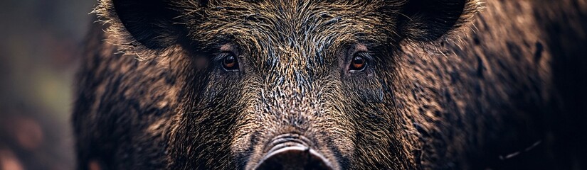 a banner size photo of a boar