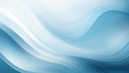 Abstract Serene Waves. Minimalist Gradient of White and Blue with Smooth Curves and Subtle Textured Lines