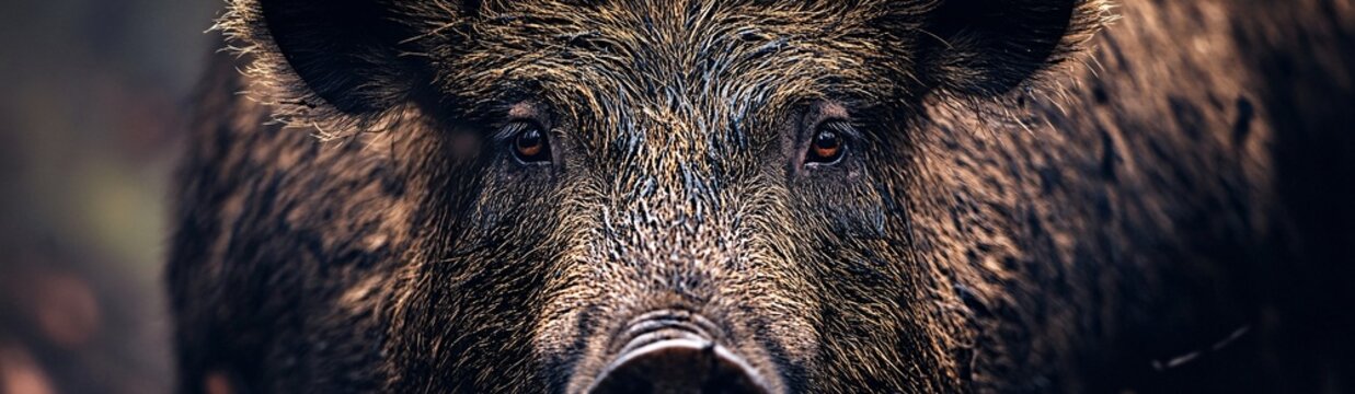 a banner size photo of a boar