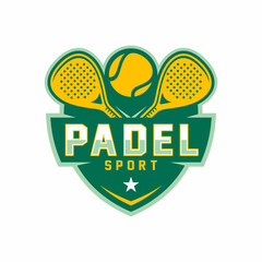 Padell badge logo in modern minimalist style