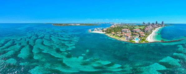 Fisher Island, Miami Beach panorama photo