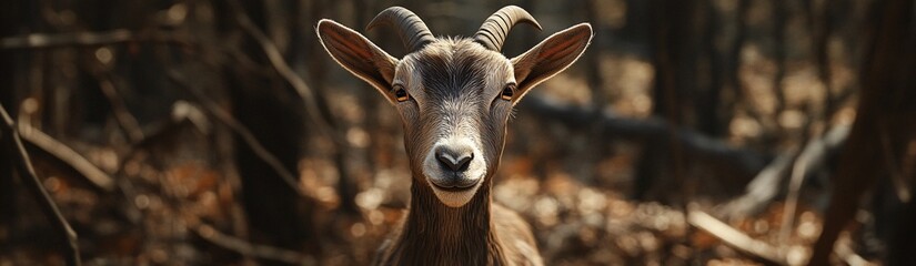 a banner size photo of  a goat