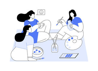 Pottery painting isolated cartoon vector illustrations.