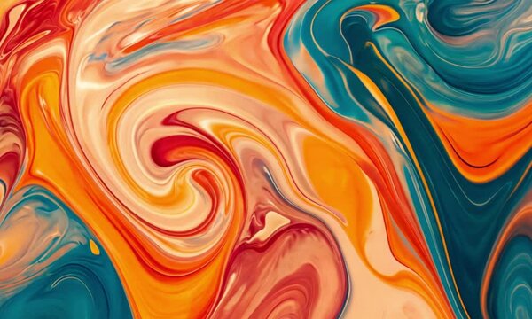 Abstract art background texture, liquid mix texture with liquid art materials. marbling oil acrylic paint background, video motion
