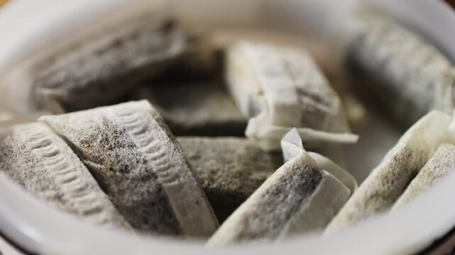 Snus nicotine tobacco close up, pack of tobacco for gum. unhealthy addiction.