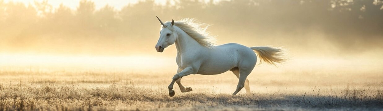 a banner size photo of a unicorn