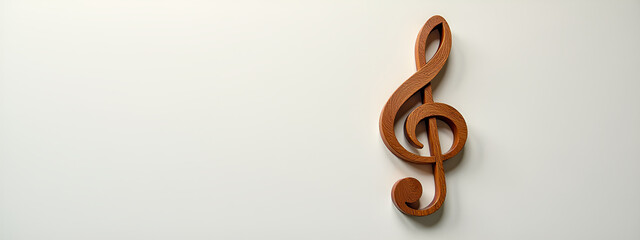 Obraz premium illustrazione con simbolo musicale di chiave di violino su sfondo bianco