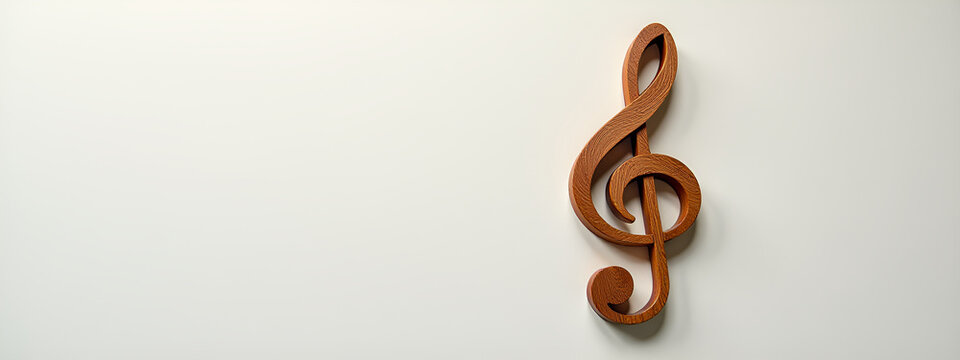 illustrazione con simbolo musicale di chiave di violino su sfondo bianco