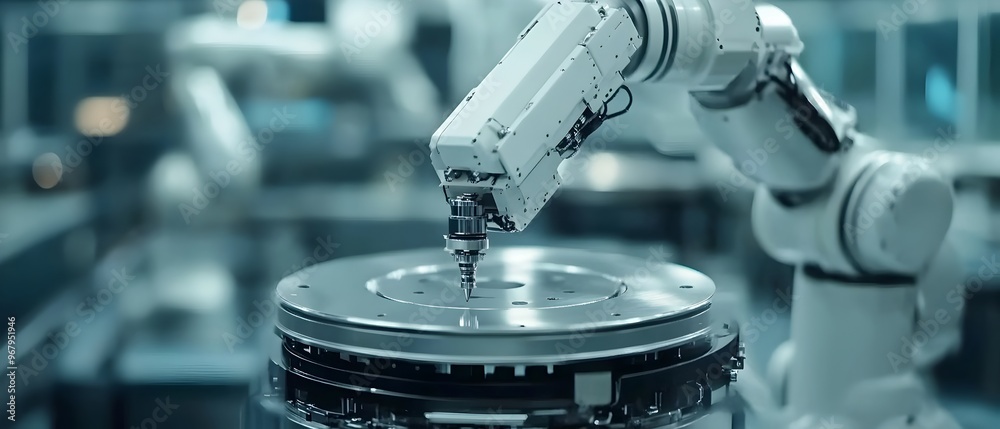Poster precision in robotic automation showcasing the exactness and accuracy achieved in modern automated i