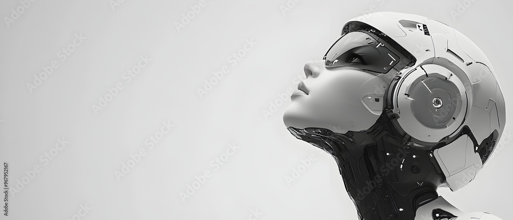 Poster innovative robotic design influenced by intelligence visualizing smarter and advanced machines that 