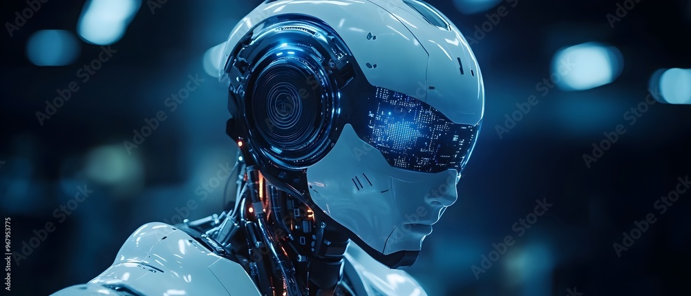 Poster advanced robotics control systems highlighting the precision and responsiveness achieved through cut