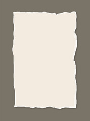 Obraz premium Old torn paper illustration. Vintage beige paper sheet with jagged edges.