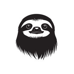 Obraz premium Sloth in cartoon, doodle style . Image for t-shirt, web, mobile apps and ui. Isolated 2d vector illustration in logo, icon, sketch style, Eps 10, black and white. AI Generative