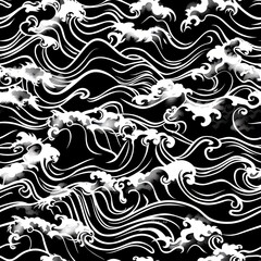 a blue and white wave pattern blue and white wave pattern By Generated AI