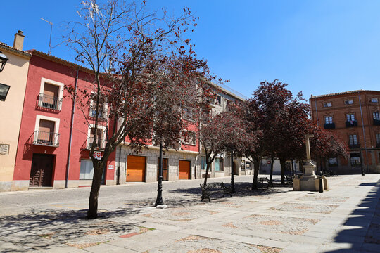 Pedro Davila square in the old town of Avila city