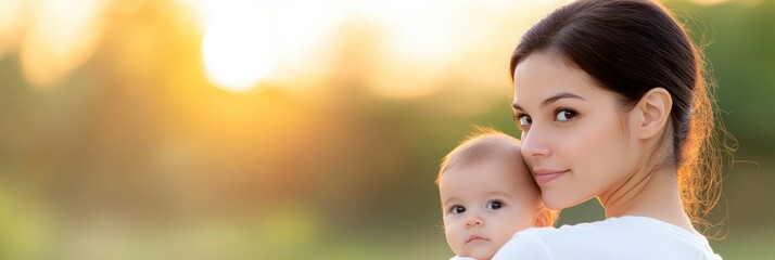 A mother clutching a young child. Ideal for topics like families, mothers, and parenthood