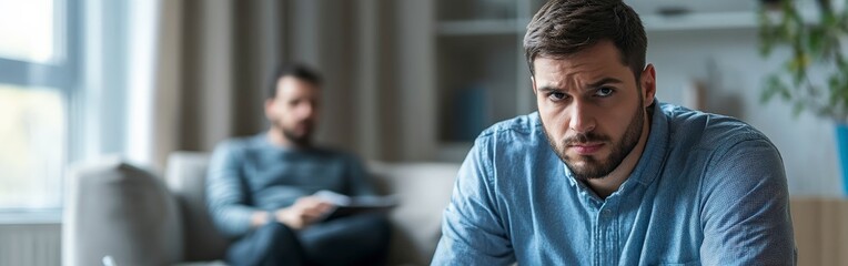 Fototapeta premium Therapist Taking Notes During Emotional Therapy Session