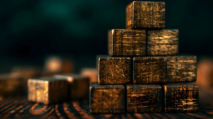 Sme Concept With Wooden Blocks And Banknote Symbol