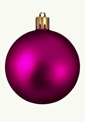 Purple Christmas Ornament Illustration with Golden Top